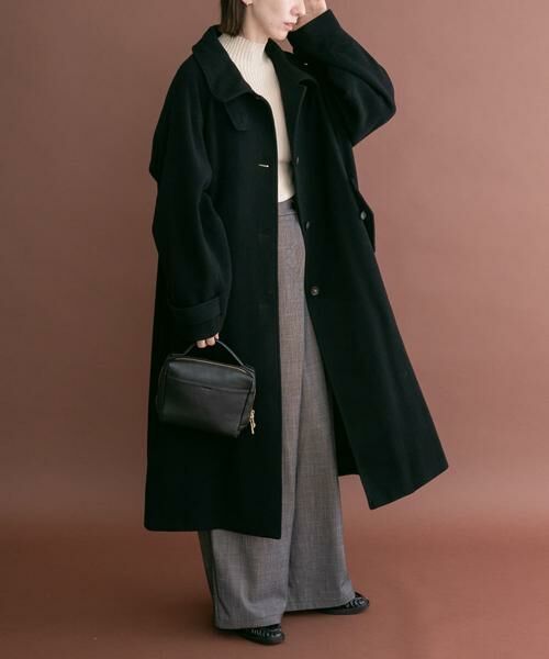 URBAN RESEARCH ITEMS / アーバンリサーチ アイテムズ その他アウター | 尾州ウールスタンドカラーコート（ブラック）