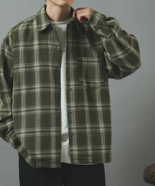 URBAN RESEARCH ITEMS / アーバンリサーチ アイテムズ シャツ・ブラウス | ツイードチェックリングドットボタンシャツ | 詳細12