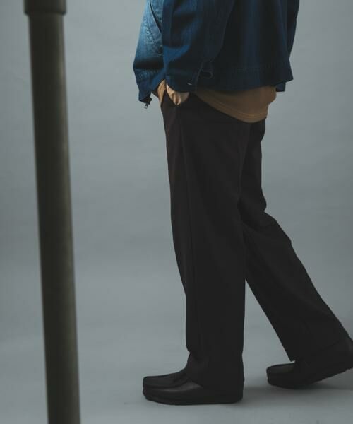 URBAN RESEARCH ITEMS / アーバンリサーチ アイテムズ その他パンツ | ワンタックカルゼストレートパンツ（ダークブラウン）