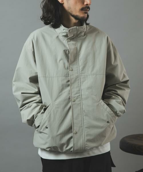 URBAN RESEARCH ITEMS / アーバンリサーチ アイテムズ ブルゾン | 『防風/撥水』ナイロンスタンドネックミリタリーブルゾン（グレー系その他）