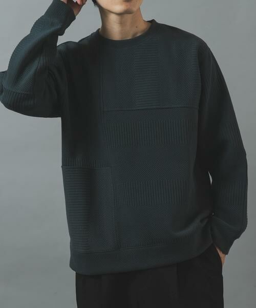 URBAN RESEARCH ITEMS / アーバンリサーチ アイテムズ Tシャツ | キリカエ ジャカード クルーネックtops | 詳細1