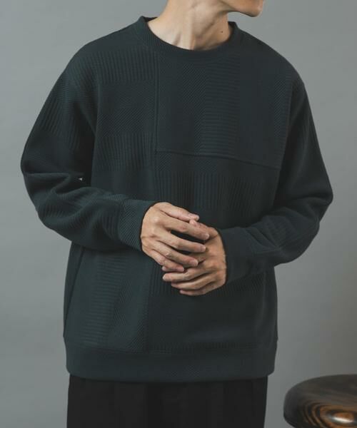URBAN RESEARCH ITEMS / アーバンリサーチ アイテムズ Tシャツ | キリカエ ジャカード クルーネックtops | 詳細2