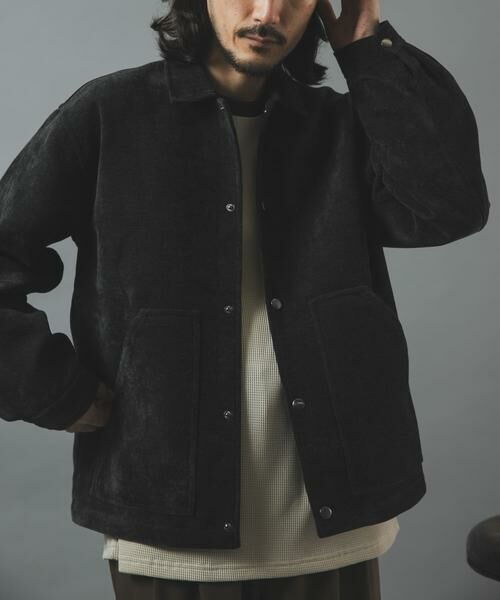 URBAN RESEARCH ITEMS / アーバンリサーチ アイテムズ ブルゾン | WOVEN MOLLE コーチジャケット（ブラック）