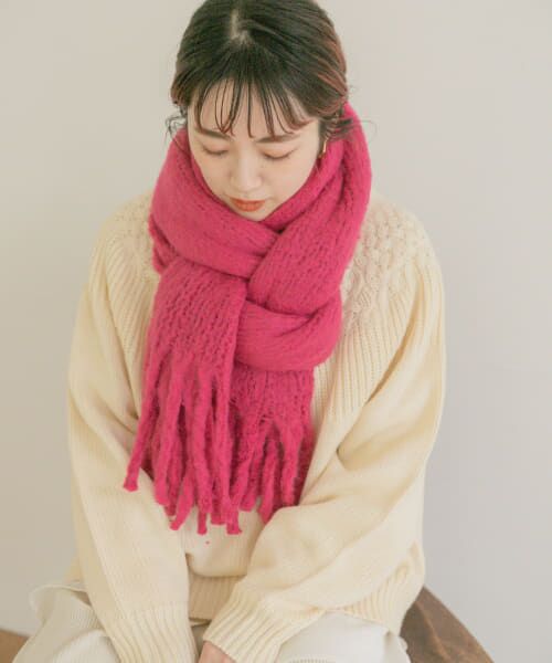 ＊＊URBAN RESEARCH ITEMS / アーバンリサーチ アイテムズ マフラー・ショール・スヌード・ストール | リサイクルラッセルストール（PNK）