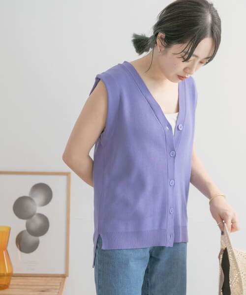 ＊＊URBAN RESEARCH ITEMS / アーバンリサーチ アイテムズ ベスト | フロントボタンニットベスト（LVD）