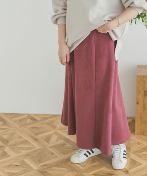 ＊＊URBAN RESEARCH ITEMS / アーバンリサーチ アイテムズ スカート | フェイクスエードタックフレアスカート（PPL）