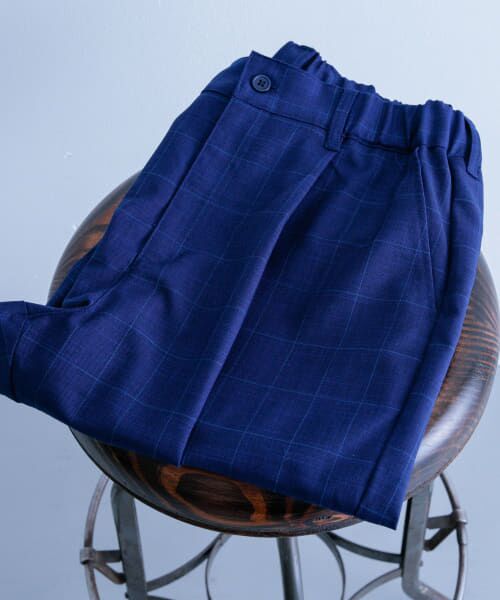 ＊＊URBAN RESEARCH ITEMS / アーバンリサーチ アイテムズ その他パンツ | ウィンドウペンチェック イージースラックス（BLU）