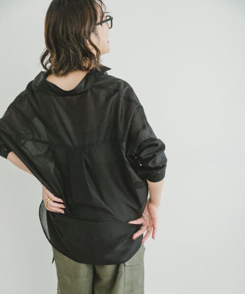 セール】 シアーポケットスキッパーシャツ （シャツ・ブラウス