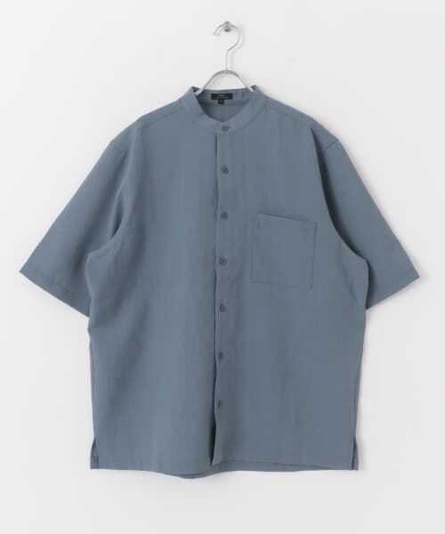セール】 『UR TECH DRYLUXE』リネンタッチバンドカラー半袖