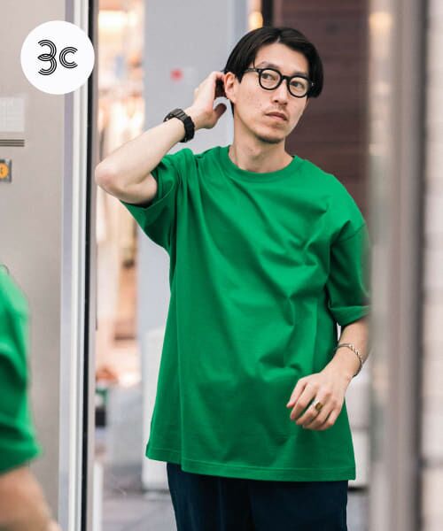 ＊＊URBAN RESEARCH ITEMS / アーバンリサーチ アイテムズ Tシャツ | USAコットン オーバーサイズTシャツ（GRN）