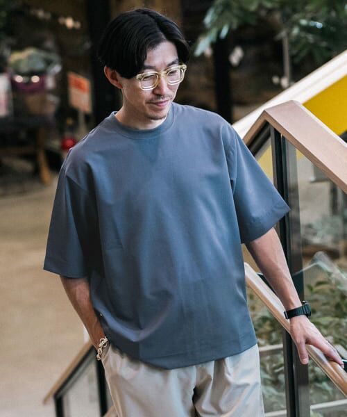 ＊＊URBAN RESEARCH ITEMS / アーバンリサーチ アイテムズ Tシャツ | TRストレッチ 半袖Tシャツ（BLU）