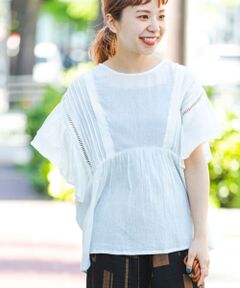 クレープフリルブラウス