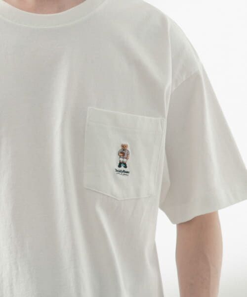 ＊＊URBAN RESEARCH ITEMS / アーバンリサーチ アイテムズ Tシャツ | TEDDY BEARワンポイント刺繍ポケットTシャツ（A）