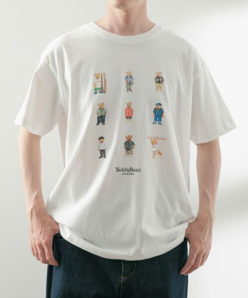 ＊＊URBAN RESEARCH ITEMS / アーバンリサーチ アイテムズ Tシャツ | TEDDY BEAR プリントTシャツ（WHT）