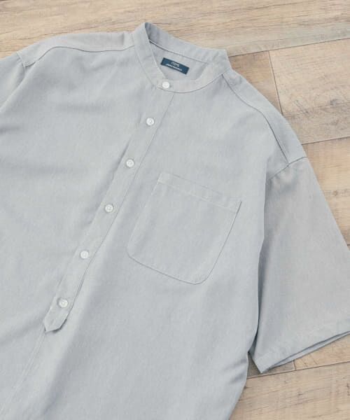 ＊＊URBAN RESEARCH ITEMS / アーバンリサーチ アイテムズ シャツ・ブラウス | イージーケア バンドカラー半袖シャツ（L.GRY）