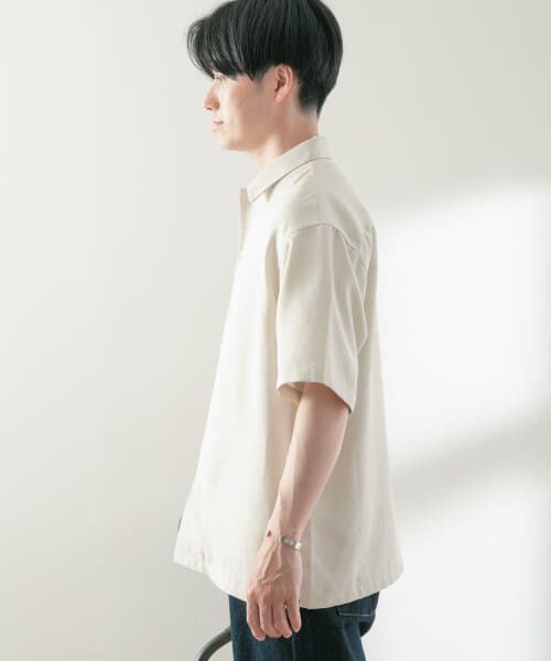 セール】 リネンライク ショートスリーブ ネップシャツ （シャツ