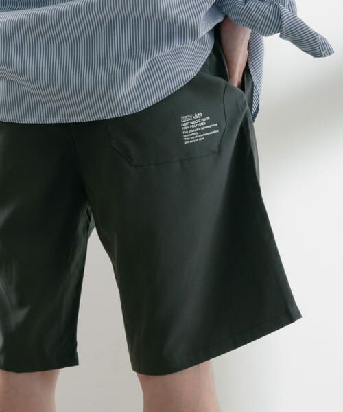＊＊URBAN RESEARCH ITEMS / アーバンリサーチ アイテムズ ショート・ハーフ・半端丈パンツ | 『イージーケア』AIRLY 1-tuck イージーショーツ（BLK）