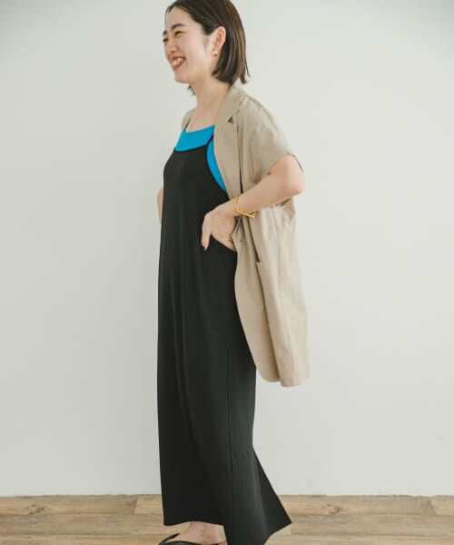 ＊＊URBAN RESEARCH ITEMS / アーバンリサーチ アイテムズ ワンピース | リブキャミソールワンピース（BLK）
