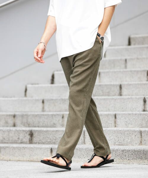 ＊＊URBAN RESEARCH ITEMS / アーバンリサーチ アイテムズ その他パンツ | サマーツイード ウエストイージーパンツ（GRN）