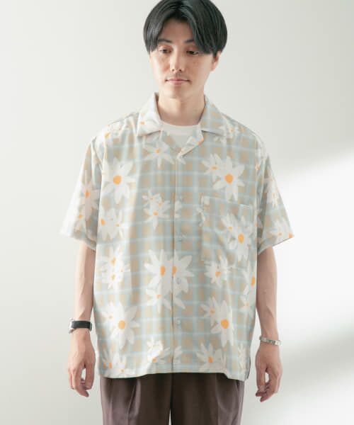 AiE フラワー柄 半袖シャツ zz-M0841FBH012_8-1.jpg?1712286420