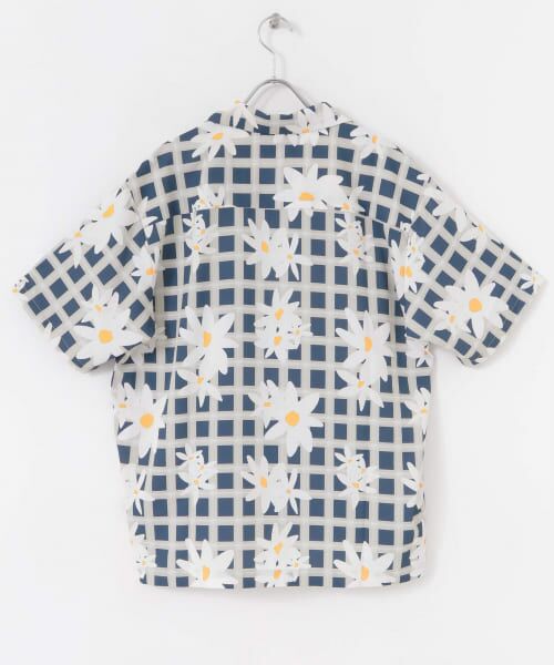 セール】 フラワープリント オープンカラー半袖シャツ （シャツ