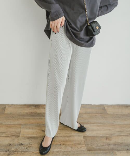 ＊＊URBAN RESEARCH ITEMS / アーバンリサーチ アイテムズ その他パンツ | セルフカットハイショクプリーツパンツ（WHT）