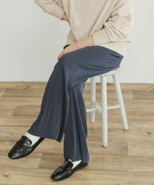 ＊＊URBAN RESEARCH ITEMS / アーバンリサーチ アイテムズ その他パンツ | セルフカットハイショクプリーツパンツ（BLU）