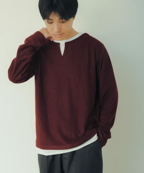 ＊＊URBAN RESEARCH ITEMS / アーバンリサーチ アイテムズ Tシャツ | フェイクレイヤード キーネック カットソー（BGD）