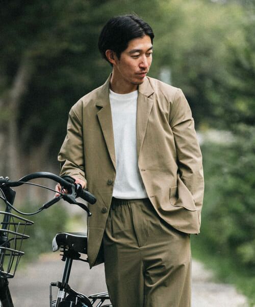 ＊＊URBAN RESEARCH ITEMS / アーバンリサーチ アイテムズ その他アウター | ストレッチナイロン テーラードジャケット（KHK）