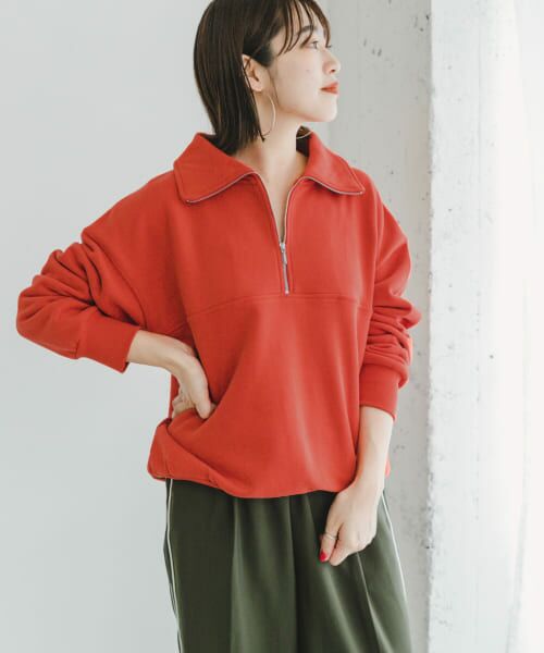 ＊＊URBAN RESEARCH ITEMS / アーバンリサーチ アイテムズ スウェット | 裏起毛ハーフジップスウェット（ORG）