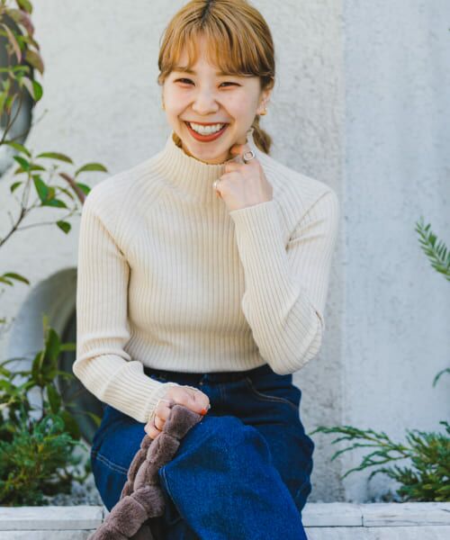 ＊＊URBAN RESEARCH ITEMS / アーバンリサーチ アイテムズ ニット・セーター | 『洗濯可』モチモチハイネックリブニット（IVO）