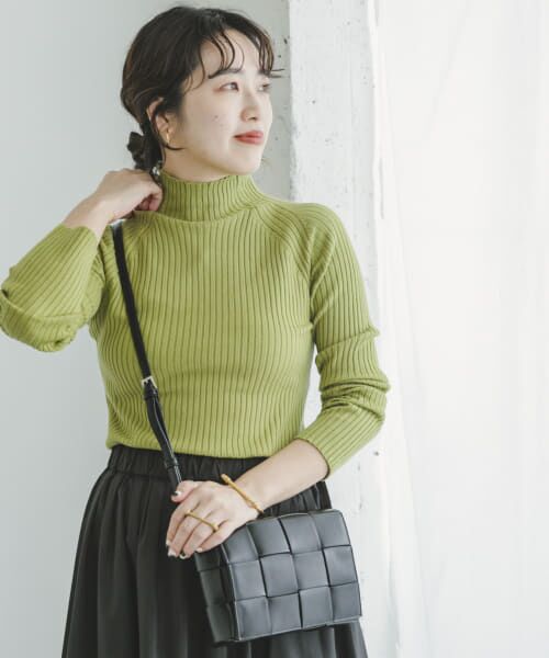 ＊＊URBAN RESEARCH ITEMS / アーバンリサーチ アイテムズ ニット・セーター | 『洗濯可』モチモチハイネックリブニット（L.GRN）