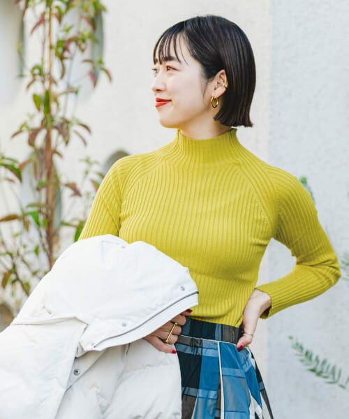 ＊＊URBAN RESEARCH ITEMS / アーバンリサーチ アイテムズ ニット・セーター | 『洗濯可』モチモチハイネックリブニット（YEL）