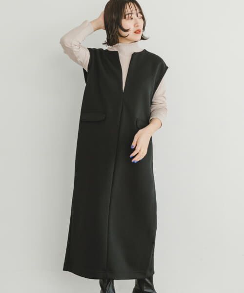 ＊＊URBAN RESEARCH ITEMS / アーバンリサーチ アイテムズ ワンピース | インナーセットダンボールジャンスカ（BLK）