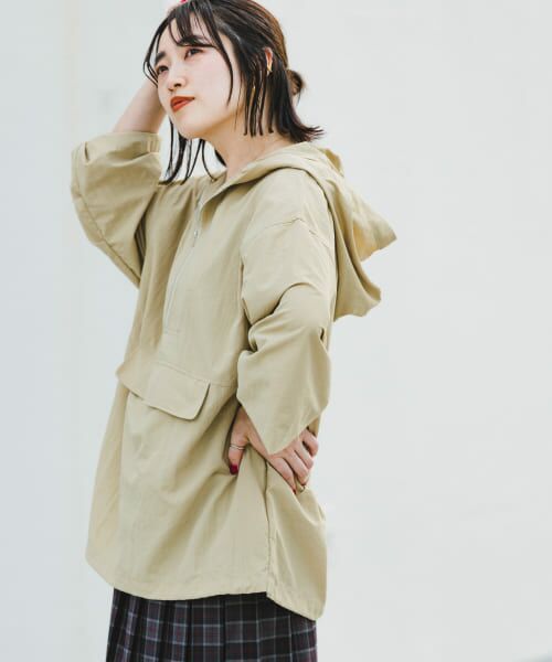 ＊＊URBAN RESEARCH ITEMS / アーバンリサーチ アイテムズ ナイロンジャケット | 『撥水』アノラックフーディー（BEG）