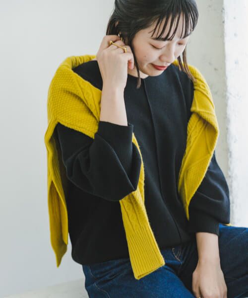＊＊URBAN RESEARCH ITEMS / アーバンリサーチ アイテムズ ニット・セーター | 『洗濯可』アウトリンキングVネックニット（BLK）