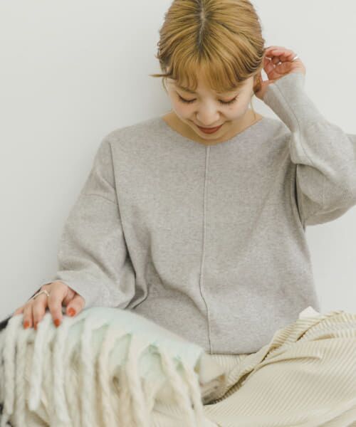 ＊＊URBAN RESEARCH ITEMS / アーバンリサーチ アイテムズ ニット・セーター | 『洗濯可』アウトリンキングVネックニット（GRY）