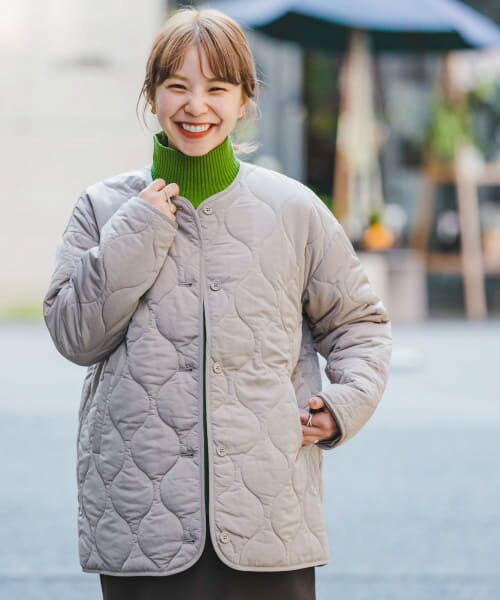 blanc vert ライトグレー キルティングダウンジャケット　新品未使用 blanc vert ライトグレー キルティングダウンジャケット新品未使用