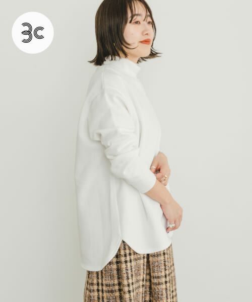 ＊＊URBAN RESEARCH ITEMS / アーバンリサーチ アイテムズ Tシャツ | 裏起毛スソラウンドプルオーバー（WHT）