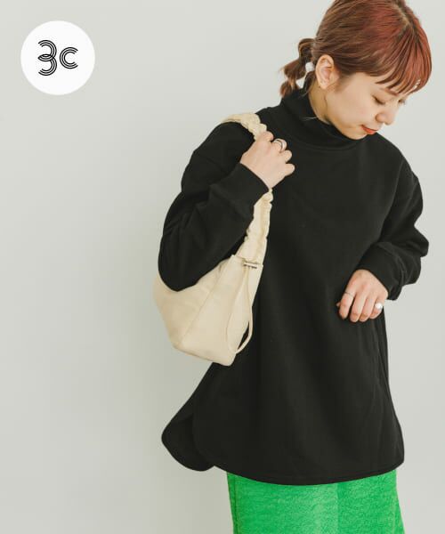 ＊＊URBAN RESEARCH ITEMS / アーバンリサーチ アイテムズ Tシャツ | 裏起毛スソラウンドプルオーバー（BLK）