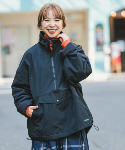 ＊＊URBAN RESEARCH ITEMS / アーバンリサーチ アイテムズ ブルゾン | アノラック裏起毛プルオーバー（BLK）