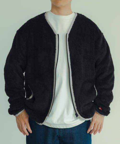 ＊＊URBAN RESEARCH ITEMS / アーバンリサーチ アイテムズ その他アウター | Healthknit　Sherpa Fleece Zip Cardigan（BLK）