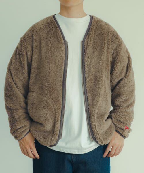 ＊＊URBAN RESEARCH ITEMS / アーバンリサーチ アイテムズ その他アウター | Healthknit　Sherpa Fleece Zip Cardigan（MOC）