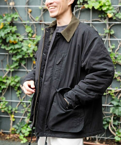 セール】 衿コーデュロイ 中綿 ハンティングジャケット （ダウン