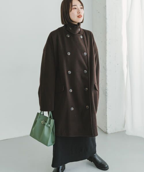 ＊＊URBAN RESEARCH ITEMS / アーバンリサーチ アイテムズ その他アウター | ワイドシルエットコート（BRN）