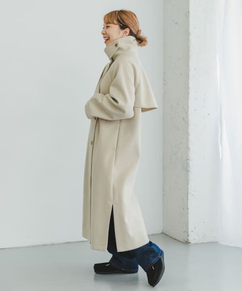 ✨ハリスツイード✨ URBAN RESEARCH ヘリンボーンコート Lサイズ blue-frost_htct01