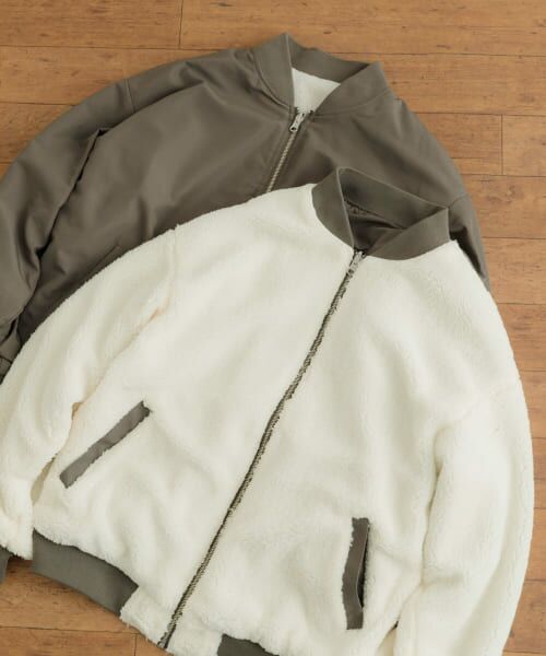 ＊＊URBAN RESEARCH ITEMS / アーバンリサーチ アイテムズ ブルゾン | 裏ボア リバーシブル MA-1（KHK）