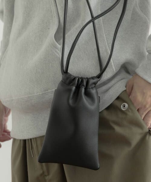 ＊＊URBAN RESEARCH ITEMS / アーバンリサーチ アイテムズ ショルダーバッグ | フェイクレザー ミニショルダー BAG（BLK）