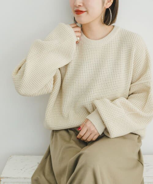 ＊＊URBAN RESEARCH ITEMS / アーバンリサーチ アイテムズ ニット・セーター | ワッフルニットプルオーバー（OFF）