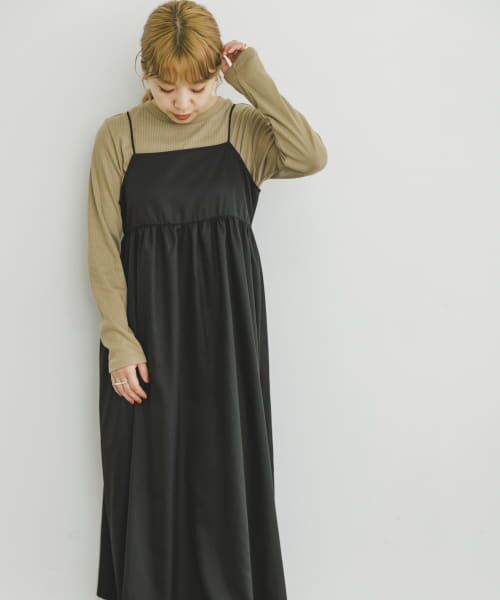 ＊＊URBAN RESEARCH ITEMS / アーバンリサーチ アイテムズ ワンピース | キャミワンピース(インナーセット)（BLK）